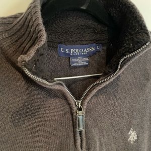 Men’s US Polo Assn zip front sweater
